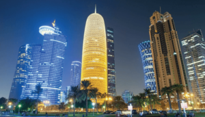 View of West Bay, Doha including Media City Qatar