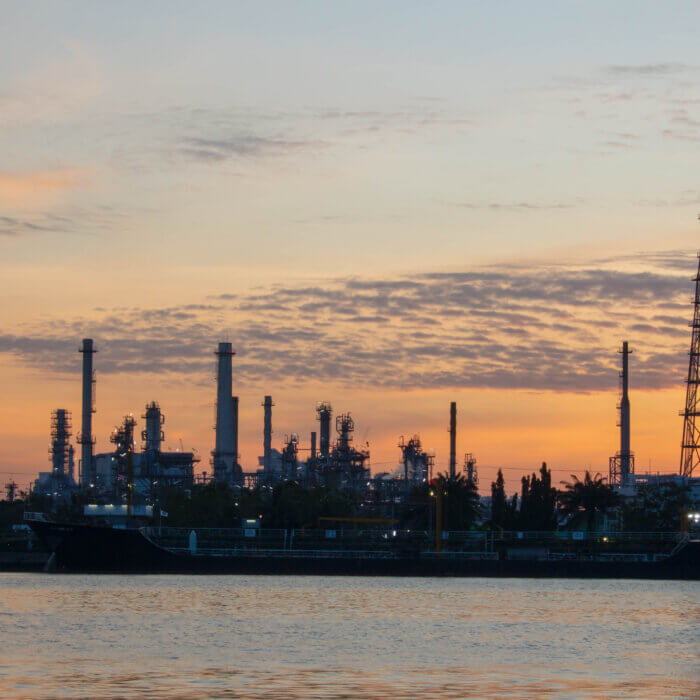 View of Saudi oil refining facilities