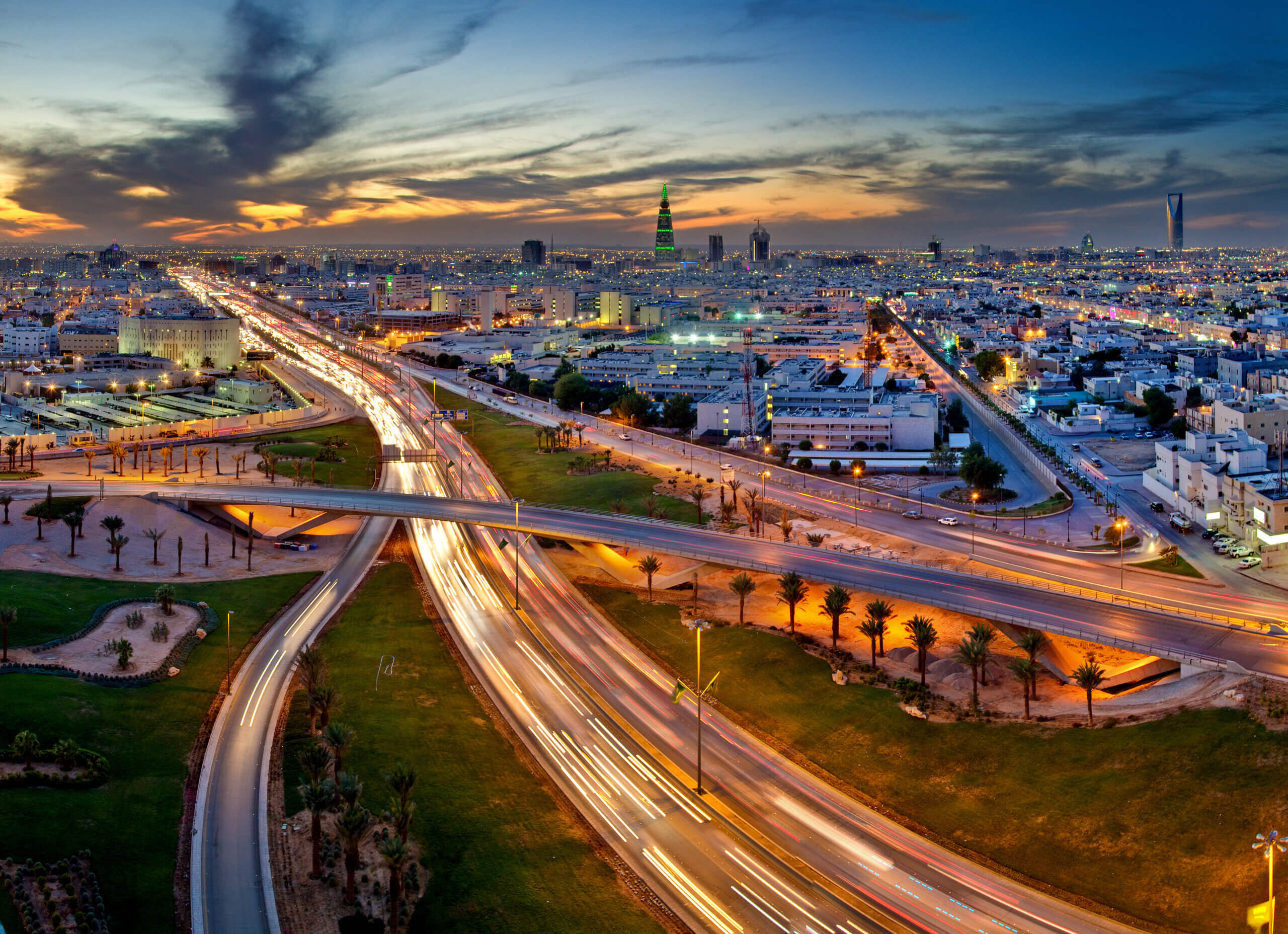 Image of highway in Riyadh, Saudi Arabia