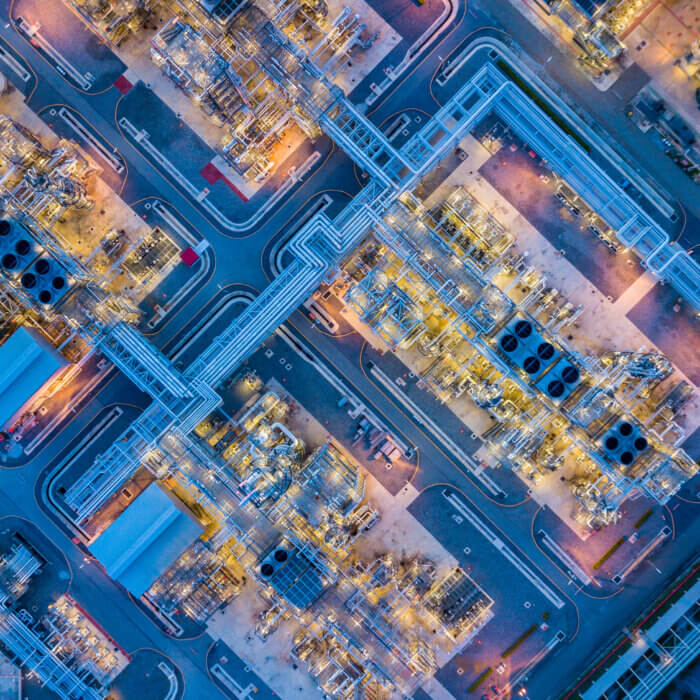 Image shows aerial view of Riyadh power station Saudi Arabia