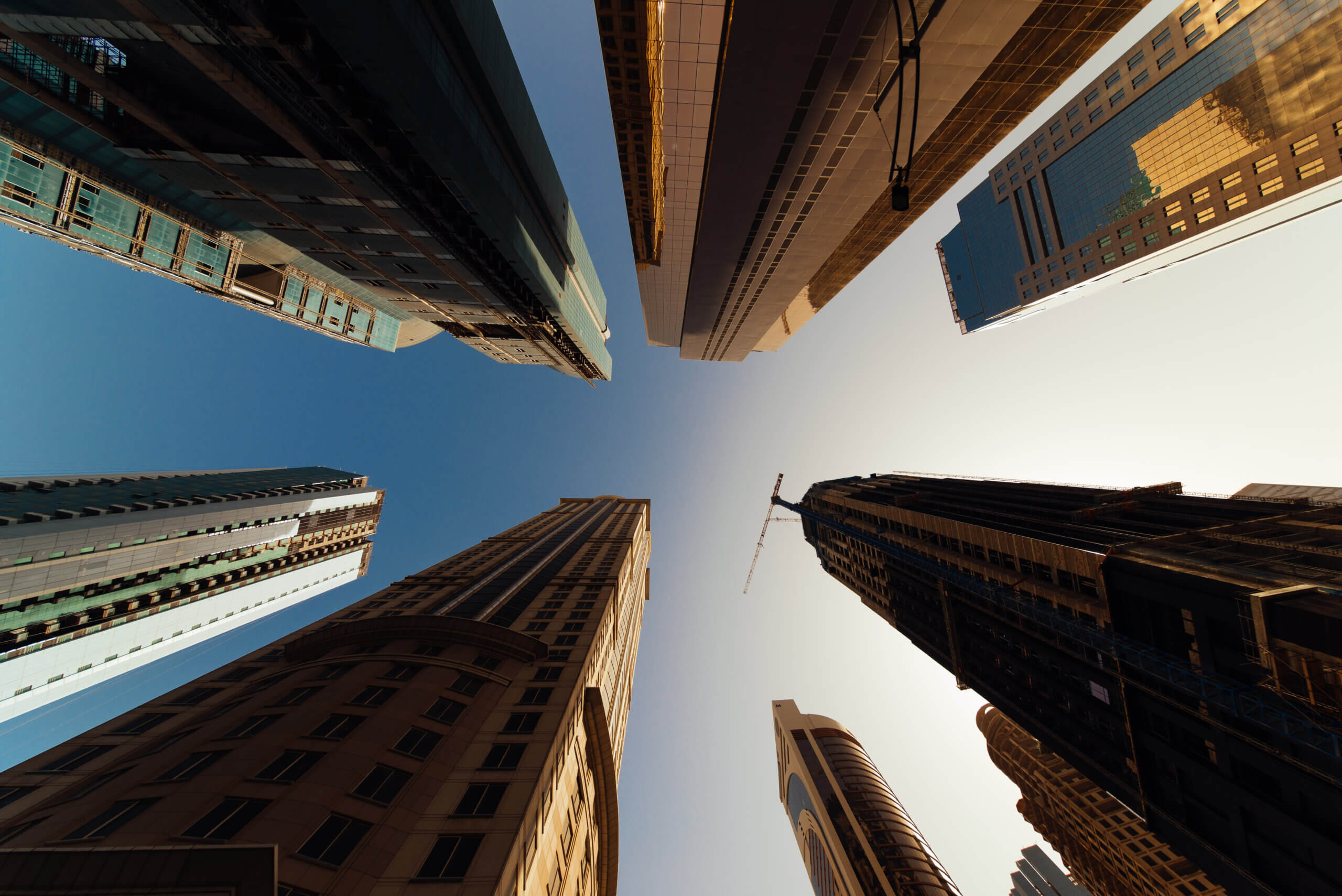 Image shows skyscrapers in Doha, Qatar