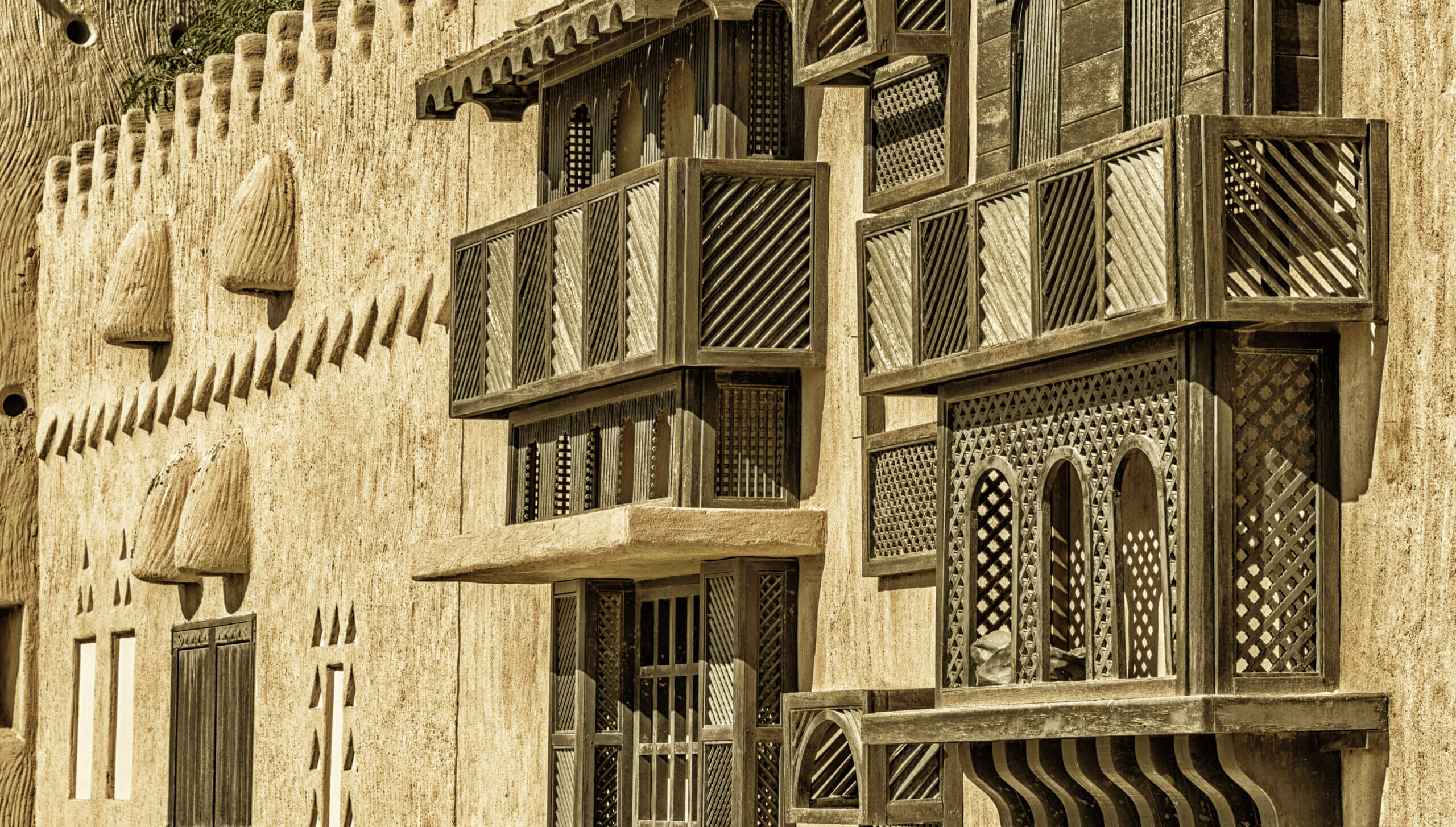 View of exterior of building in Saudi Arabia