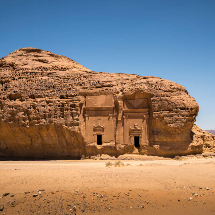 View of centuries old dwelling in Saudi desert