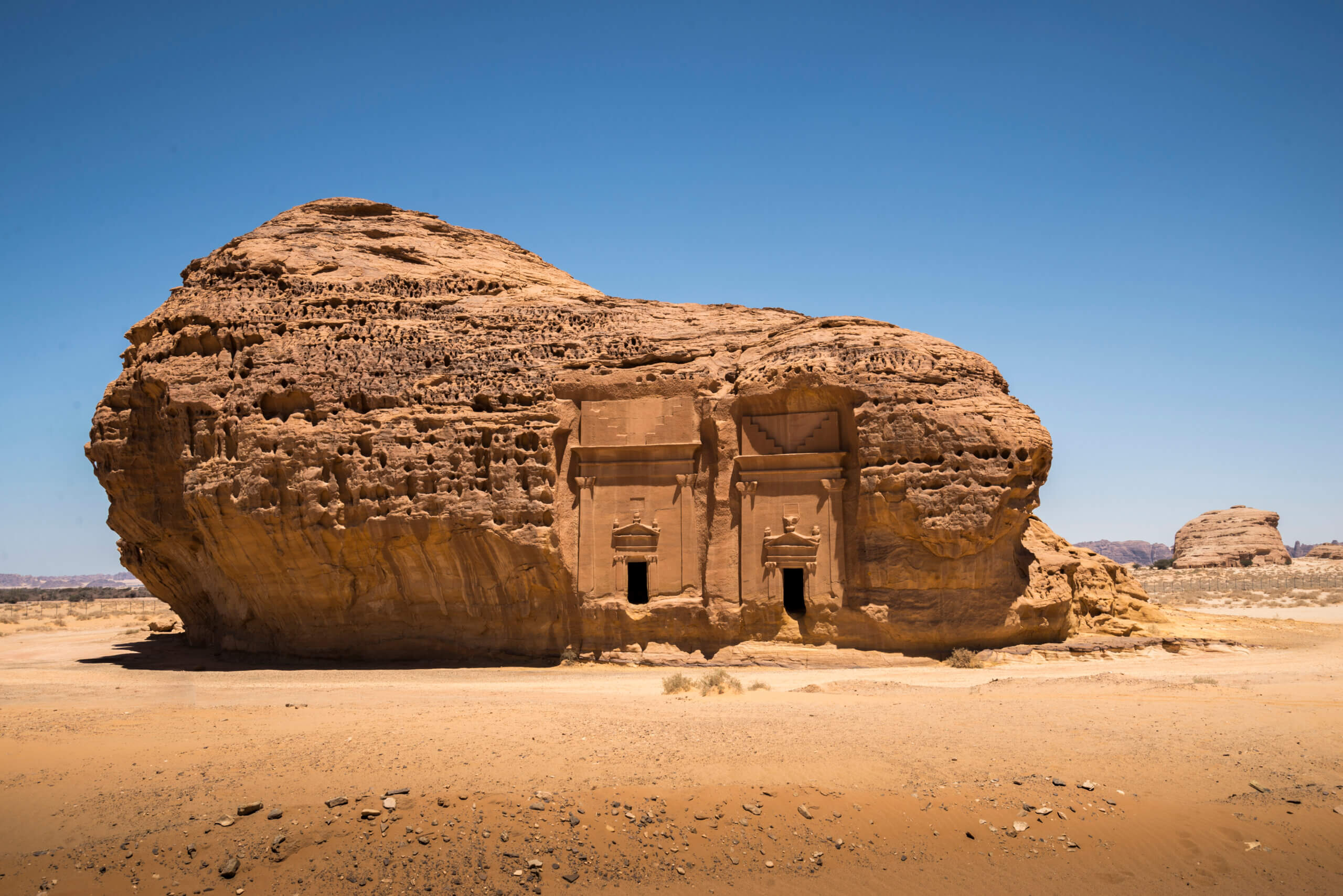 View of centuries old dwelling in Saudi desert