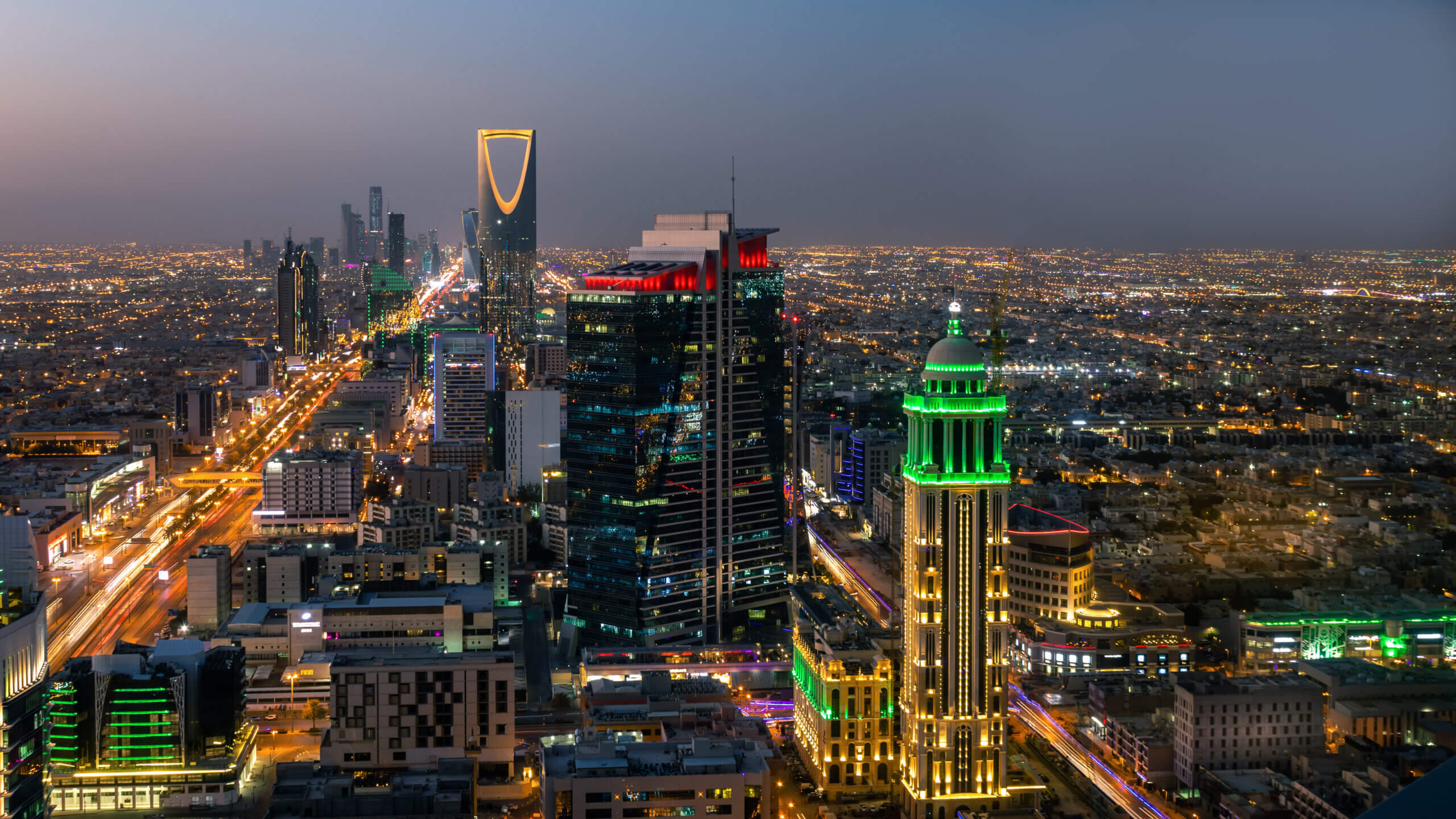View of buildings in downtown Riyadh, Saudi Arabia