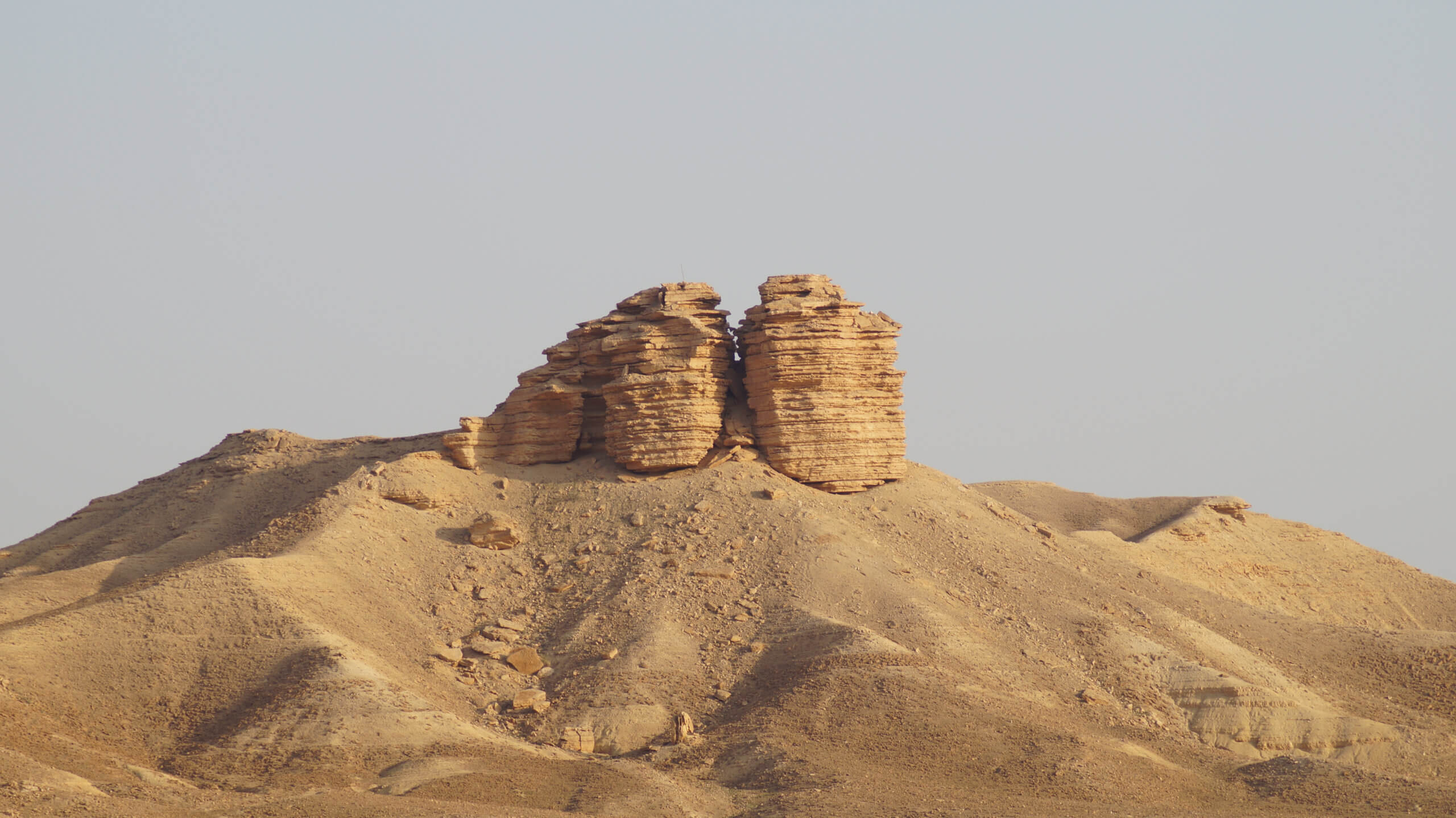 View of desert mountains in Saudi Arabia