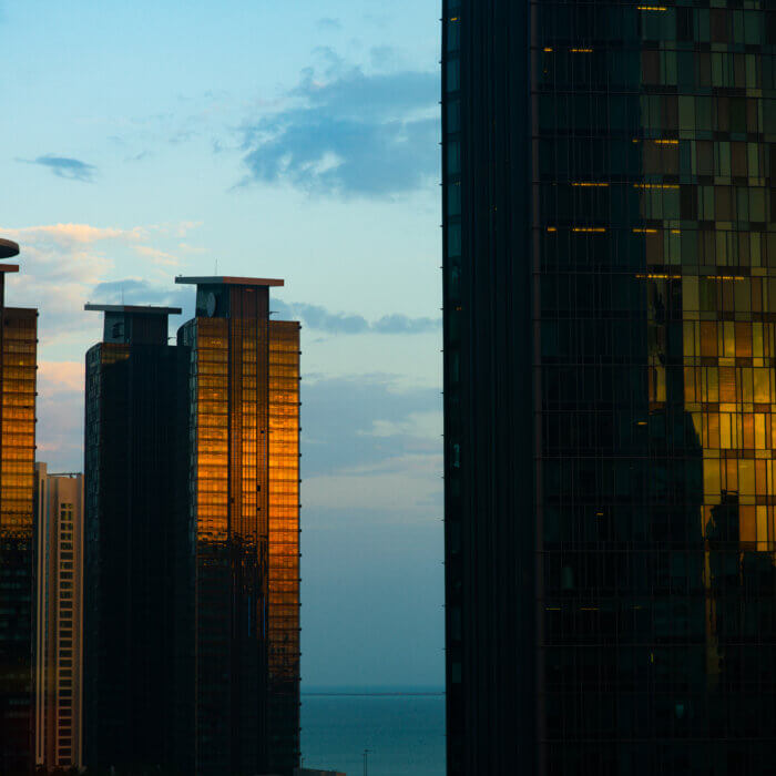 View of skyscrapers in Doha, Qatar
