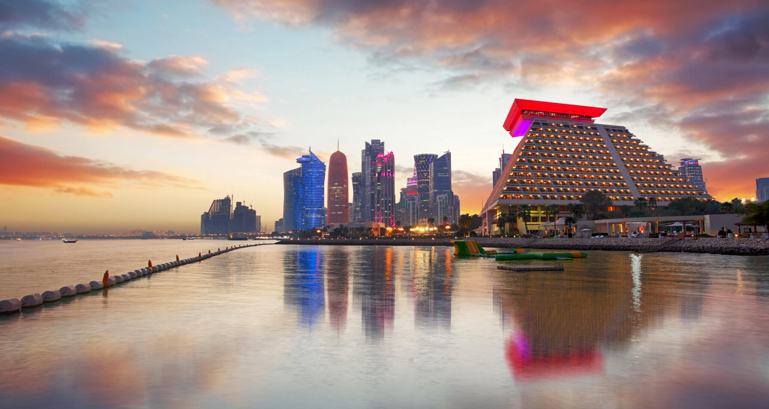 View of Doha City skyline, Qatar