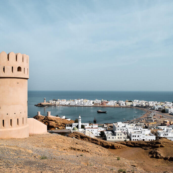 View from a tower overlooking Al Ayjah in Oman
