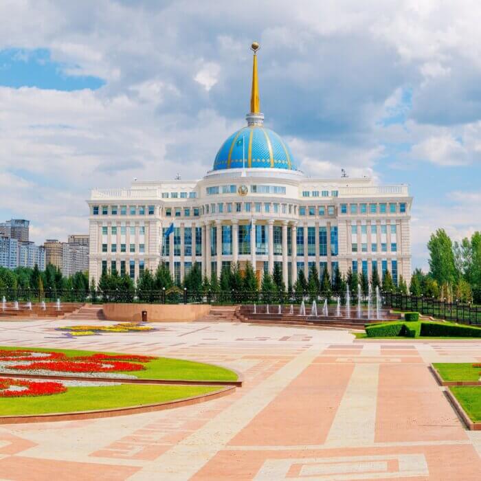 White government house in Kazakhstan