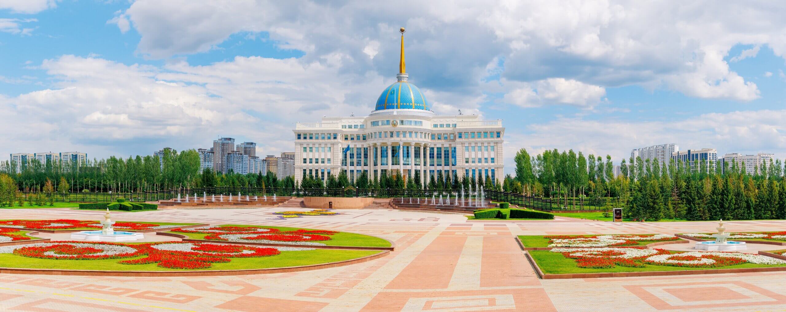 White government house in Kazakhstan