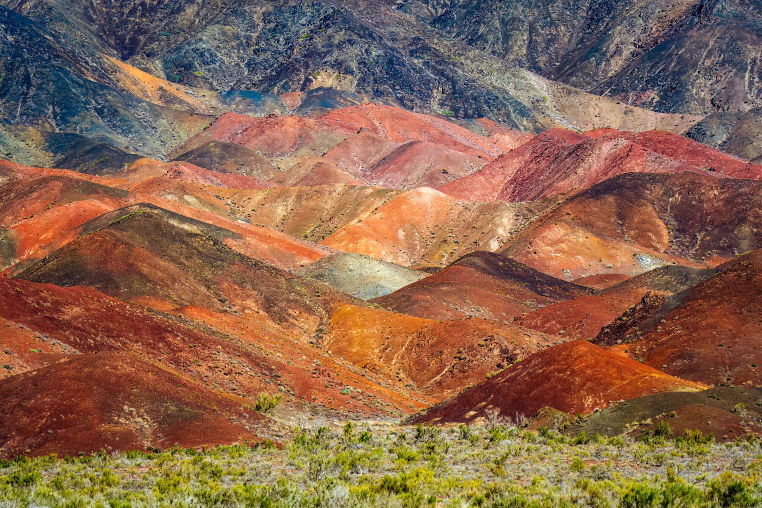 Colourful mountain range in Kazakhstan